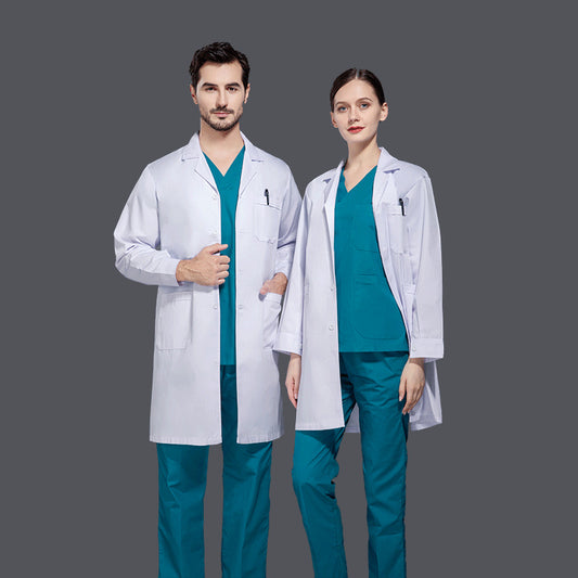 Unisex High Quality Lab Coat Long Sleeve Medical Uniform Doctor Uniform Hospital Wear Easy Care Durable