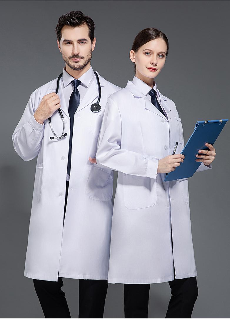 Unisex High Quality Lab Coat Long Sleeve Medical Uniform Doctor Uniform Hospital Wear Easy Care Durable