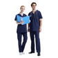 Female Classic Scrub Set in Polyester Cotton Nurse Uniform Hospital Wear Multiple Pockets Elastic Waistband